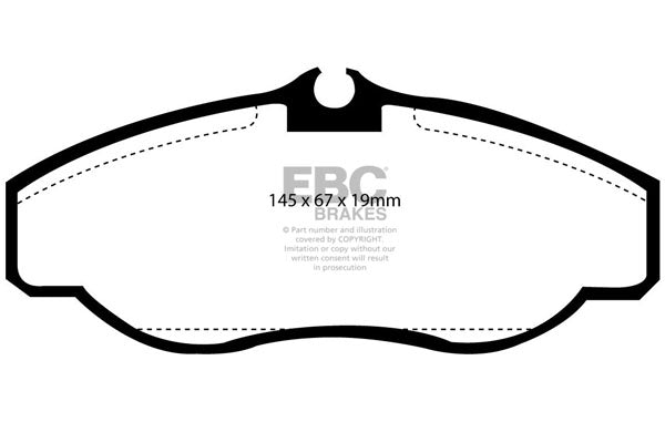 EBC Yellowstuff 4000 Series Street and Track Brake Pad Set (DP41037R)