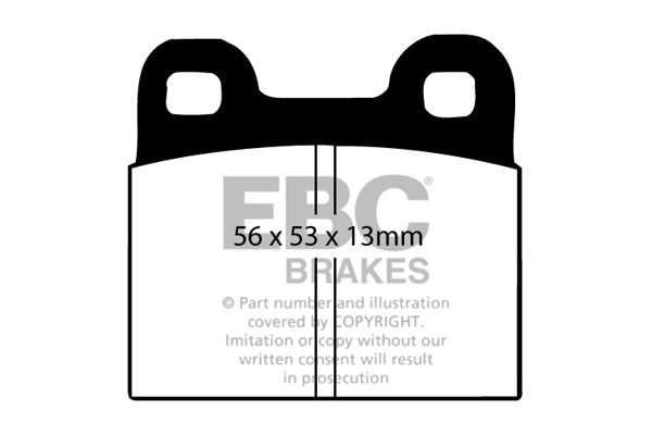 EBC Yellowstuff 4000 Series Street and Track Brake Pad Set (DP4105/4R)