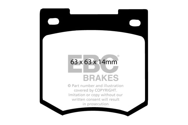 EBC Yellowstuff 4000 Series Street and Track Brake Pad Set (DP4106R)