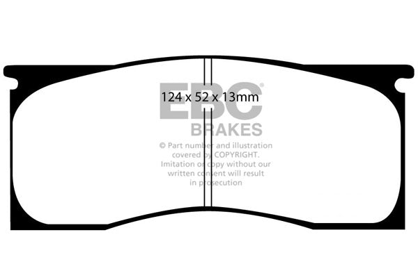 EBC Yellowstuff 4000 Series Street and Track Brake Pad Set (DP41157R)