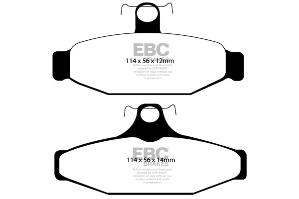 EBC Yellowstuff 4000 Series Street and Track Brake Pad Set (DP41167R)