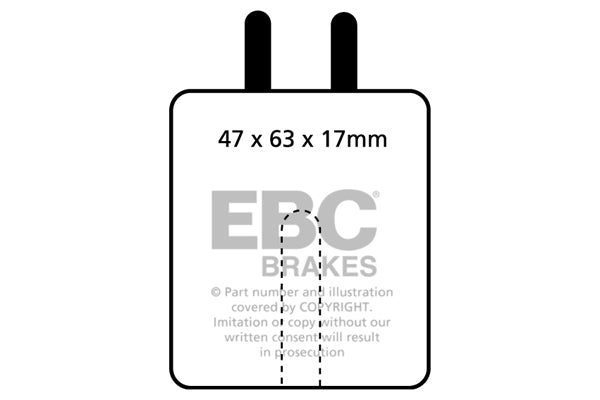 EBC Yellowstuff 4000 Series Street and Track Brake Pad Set (DP4120R)