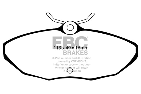 EBC Yellowstuff 4000 Series Street and Track Brake Pad Set (DP41221/2R)