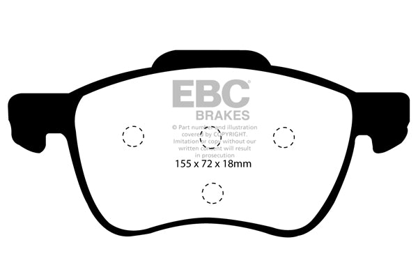 EBC Yellowstuff 4000 Series Street and Track Brake Pad Set (DP41229R)