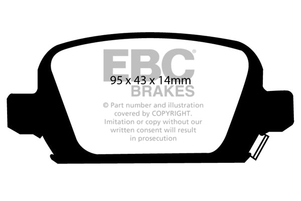 EBC Yellowstuff 4000 Series Street and Track Brake Pad Set (DP41410R)