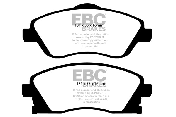 EBC Yellowstuff 4000 Series Street and Track Brake Pad Set (DP41476R)