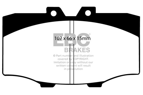 EBC Yellowstuff 4000 Series Street and Track Brake Pad Set (DP4380R)