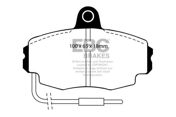 EBC Yellowstuff 4000 Series Street and Track Brake Pad Set (DP4426R)