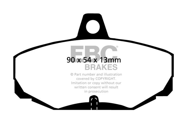 EBC Yellowstuff 4000 Series Street and Track Brake Pad Set (DP4617R)