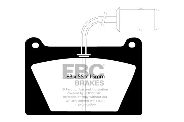 EBC Yellowstuff 4000 Series Street and Track Brake Pad Set (DP4627R)