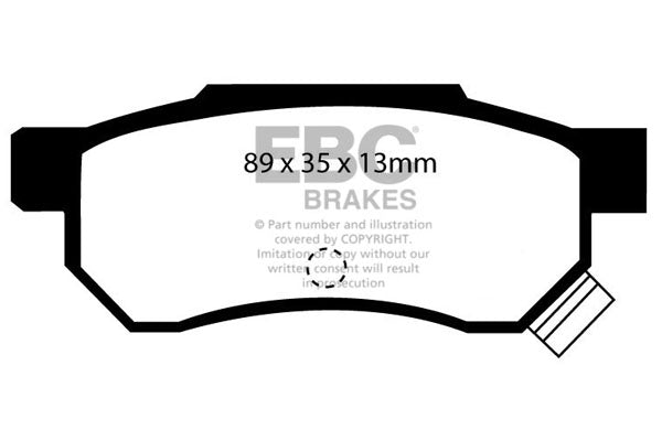 EBC Yellowstuff 4000 Series Street and Track Brake Pad Set (DP4642/2R)