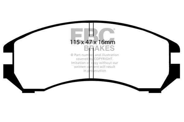 EBC Yellowstuff 4000 Series Street and Track Brake Pad Set (DP4665R)