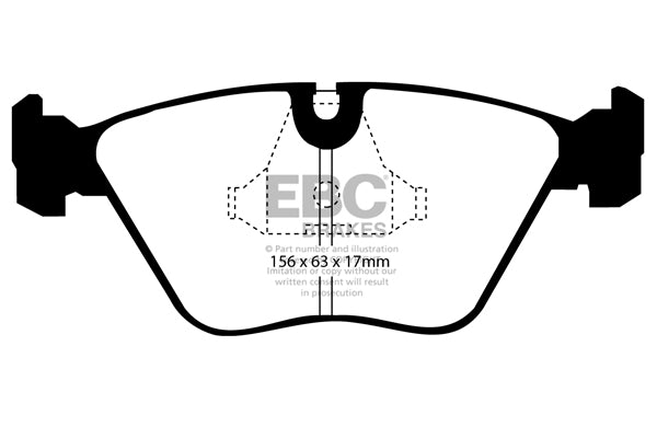 EBC Yellowstuff 4000 Series Street and Track Brake Pad Set (DP4689/2R)