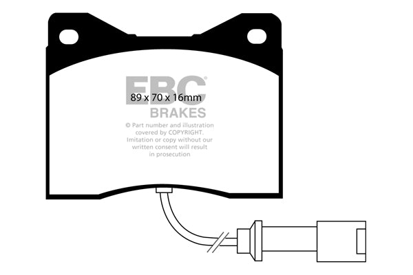 EBC Yellowstuff 4000 Series Street and Track Brake Pad Set (DP4753R)