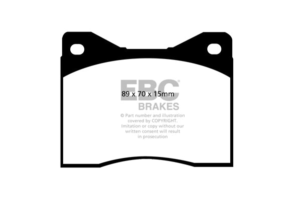 EBC Yellowstuff 4000 Series Street and Track Brake Pad Set (DP4753/2R)