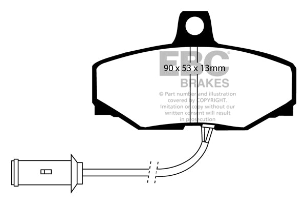 EBC Redstuff 3000 Series Sport Brake Pad Set (DP3757C)