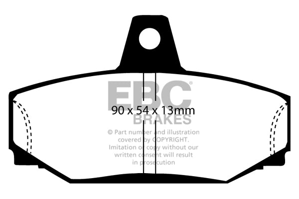 EBC Yellowstuff 4000 Series Street and Track Brake Pad Set (DP4793R)