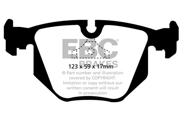 EBC Yellowstuff 4000 Series Street and Track Brake Pad Set (DP4871R)