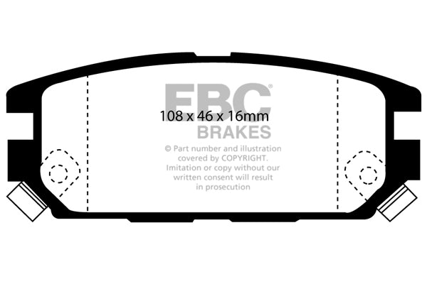 EBC Redstuff 3000 Series Sport Brake Pad Set (DP3987C)