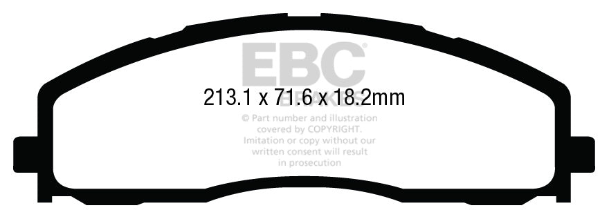 EBC Yellowstuff 4000 Series Street and Track Brake Pad Set (DP43015R)