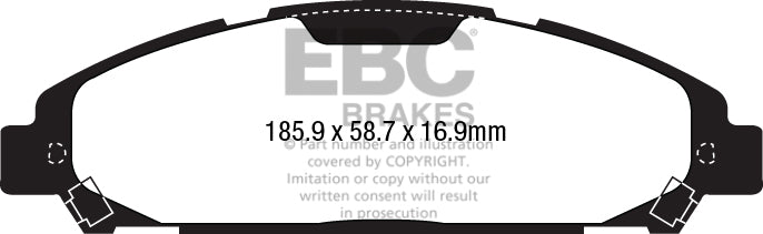 EBC Yellowstuff 4000 Series Street and Track Brake Pad Set (DP43039R)
