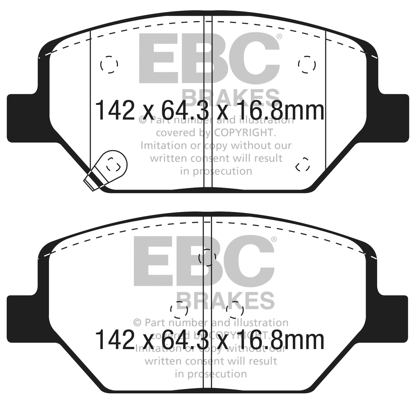 EBC Yellowstuff 4000 Series Street and Track Brake Pad Set (DP43065R)